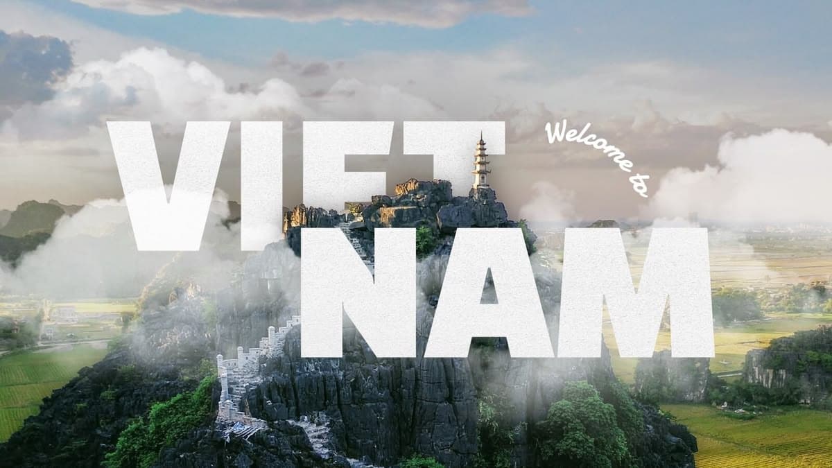 Historic pagoda temple in Vietnam with ornate architecture